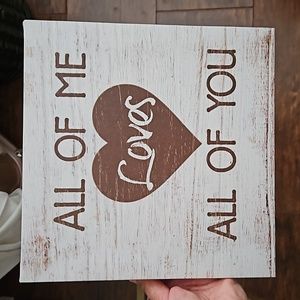 ALL OF ME LOVES ALL OF YOU CANVAS FRAME